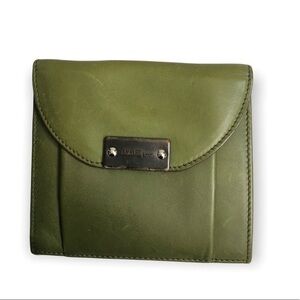 Salvatore ferragamo green leather  wallet